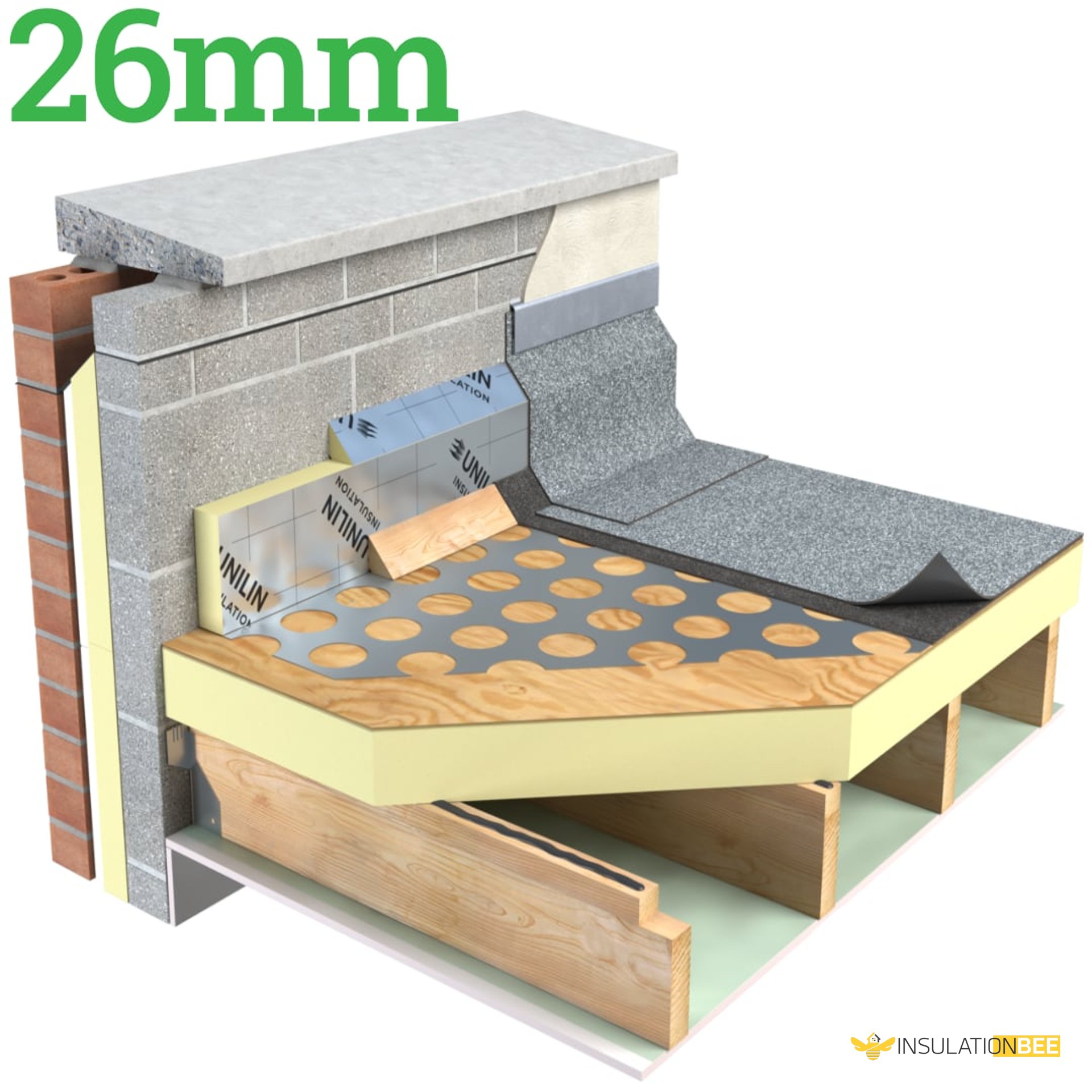 Unilin FR/TP 26mm Flat Roof Insulation Board - image