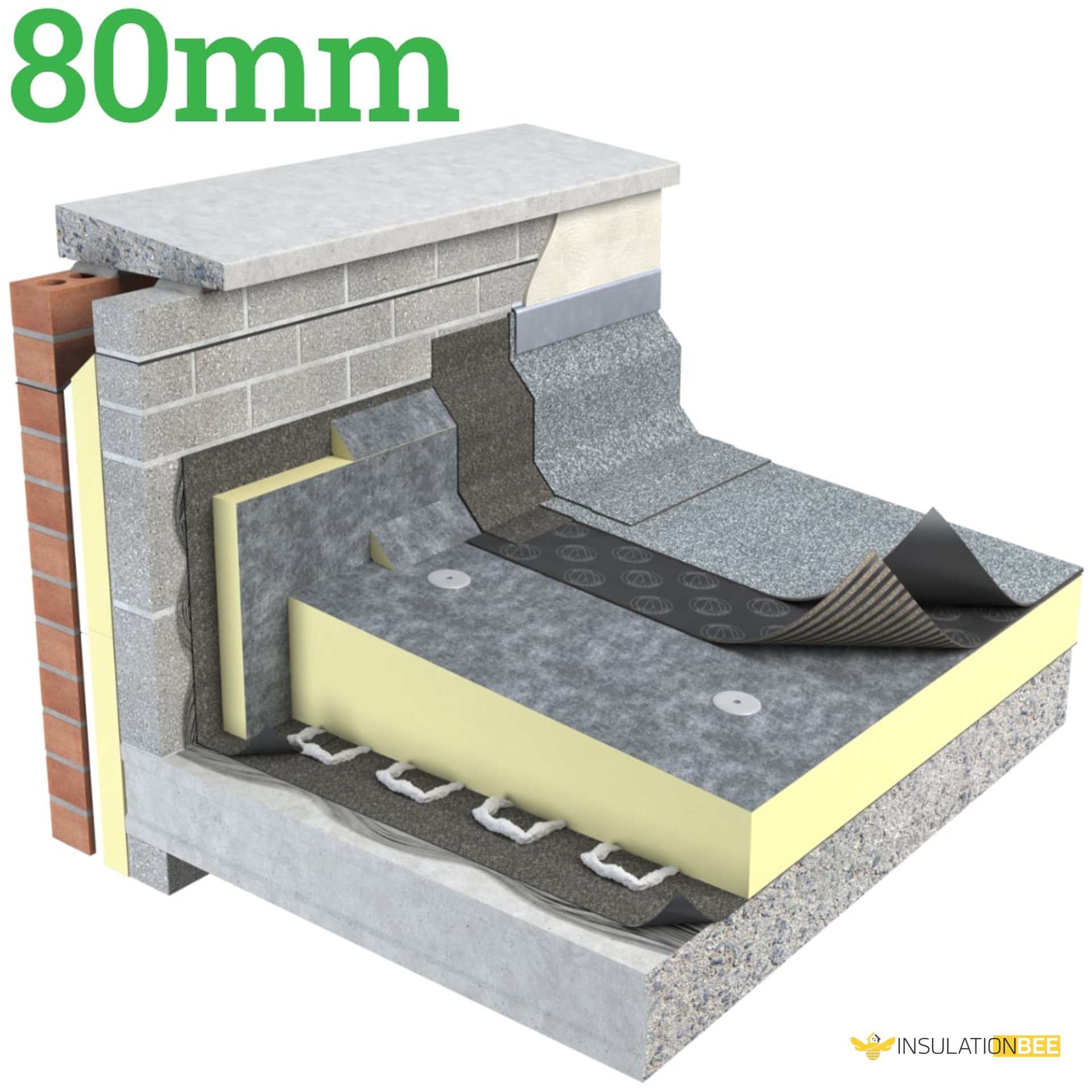 80mm Unilin FR-BGM Flat Roof Insulation Board - image
