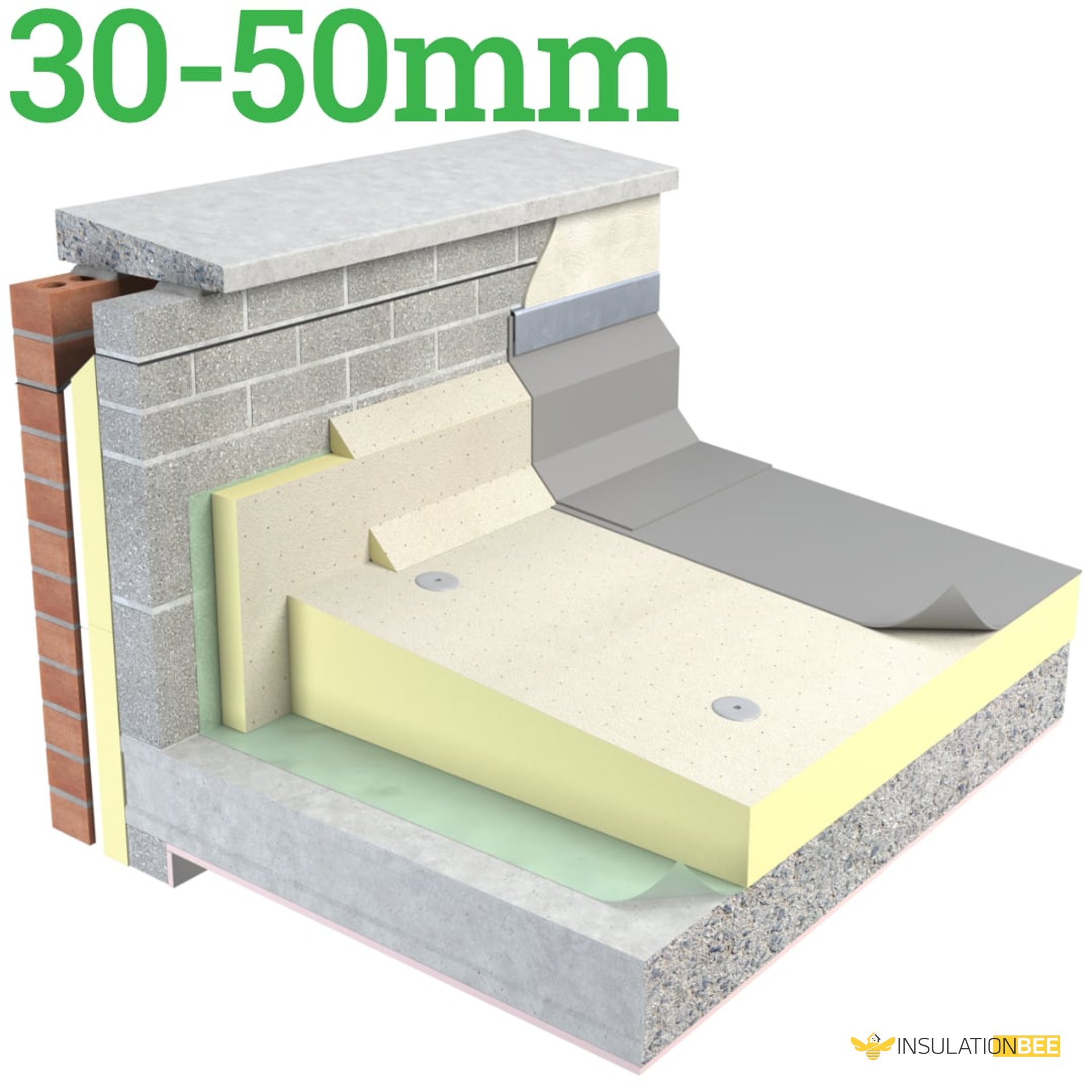Unilin Thin-R TR/MG 30-50mm Tapered Roof Insulation Board - image